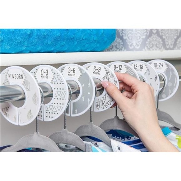 Baby Nest Designs 20x Baby Hangers for Closet with 7X Baby Closet Dividers for N - Picture 5 of 7
